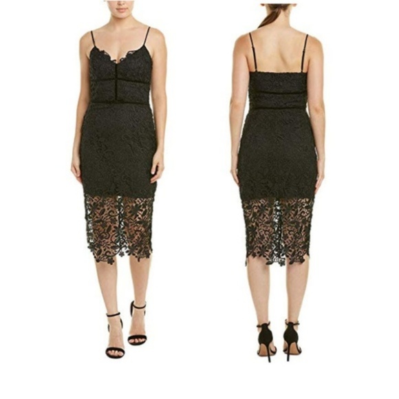 Adelyn Rae Dresses & Skirts - Adelyn Rae Hollyn| Black Woven Lace Sheath Dress